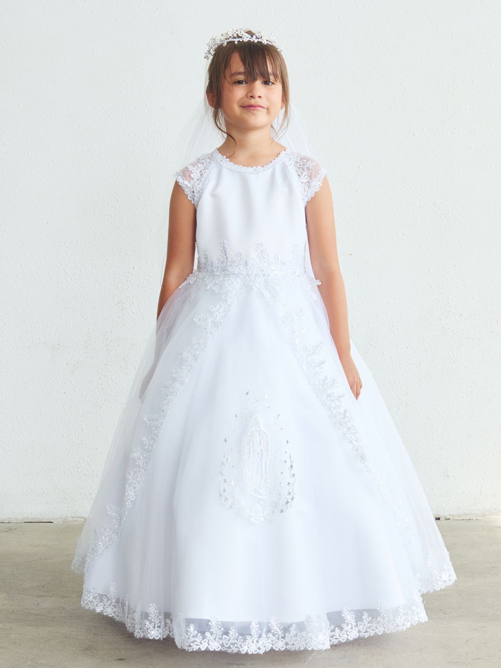 1222 White Communion Dress