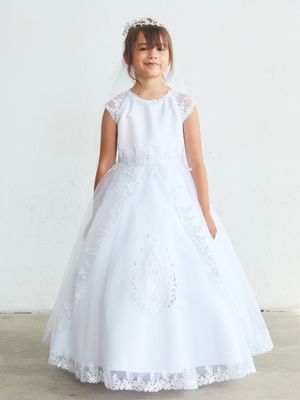 1222 White Communion Dress
