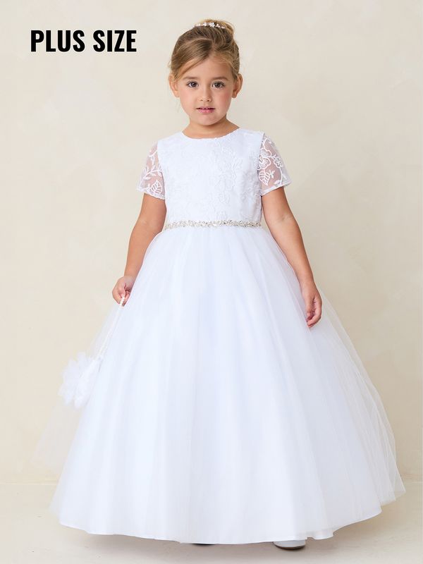 5880X Husky White Communion/flower Girl Dress