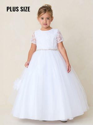 5880X Husky White Communion/flower Girl Dress