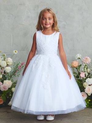 5898 White Communion/flower Girl Dress
