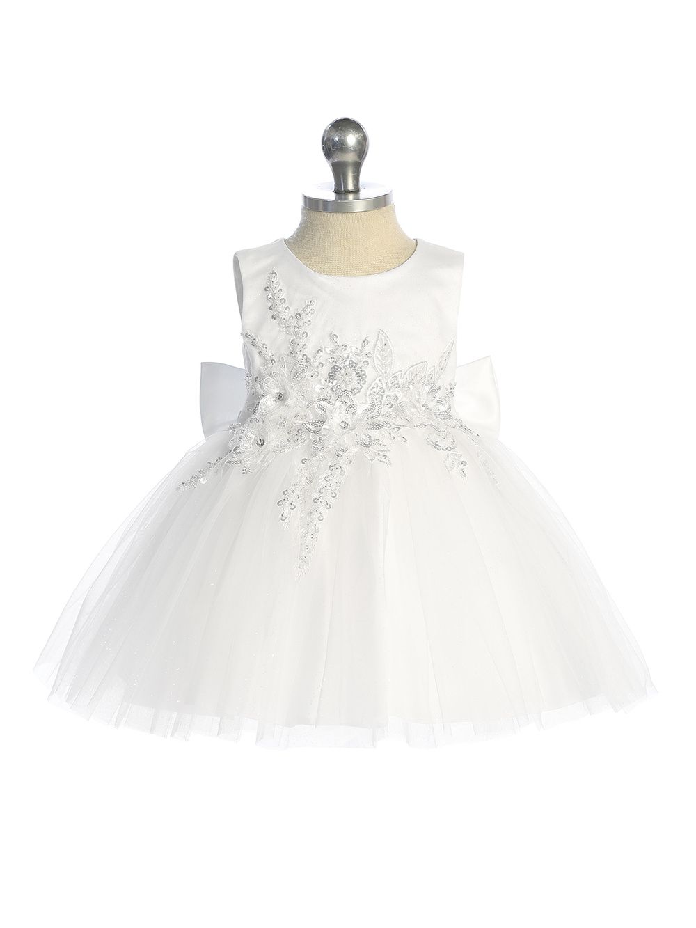 5901S White Baptism Dress