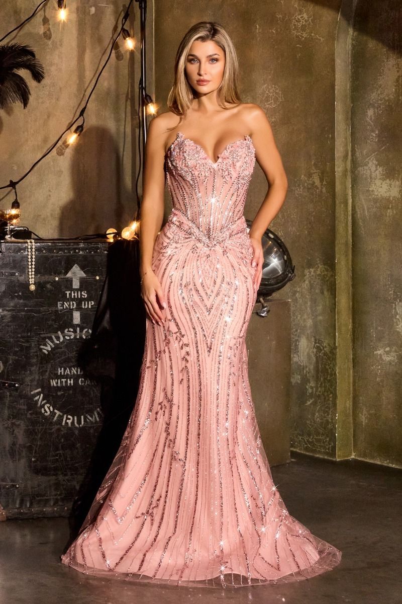 CDS557 Dusty Pink Prom/Evening Dress