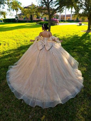 56566 Champagne/Gold Quince Dress