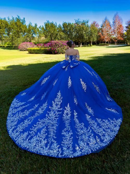 26147 Royal/Silver Quince Dress