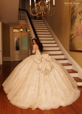 Rq1192 Champagne Gold Quince Dress
