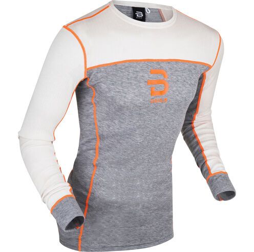 Sous-vêtement Bjorn Daehlie Performance-Tech LS Gris/Blanc , Size: Small