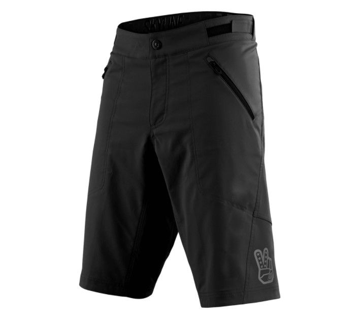 Short Troy Lee Designs Skyline Solid Shell Noir, Size: 32