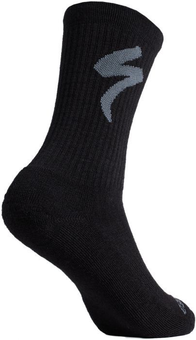 Bas Specialized Logo Merino Midweight Tall Noir, Size: Large
