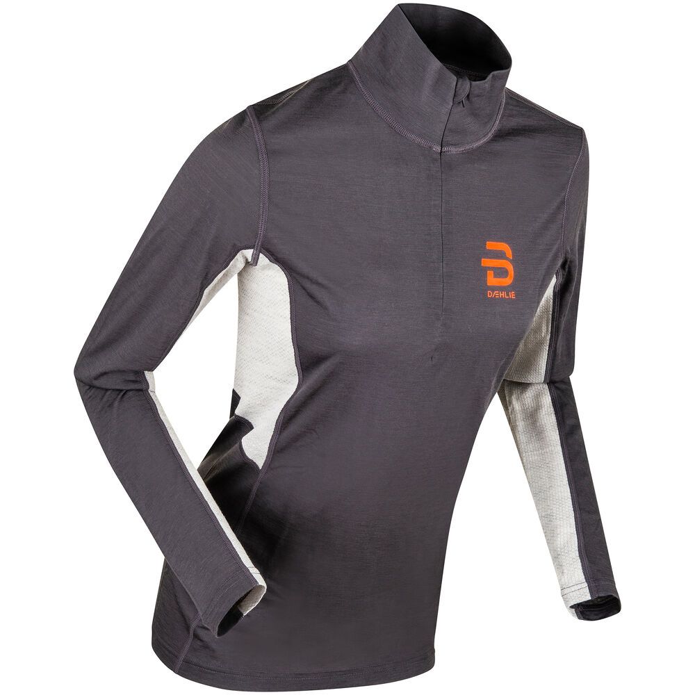 Sous-vêtement Bjorn Daehlie Training Merino LS Demi-Zip Femme Noir, Size: Small