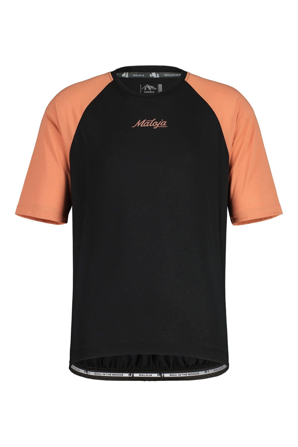 T-Shirt Maloja JupiterbartM. Noir/Corail, Size: XLarge