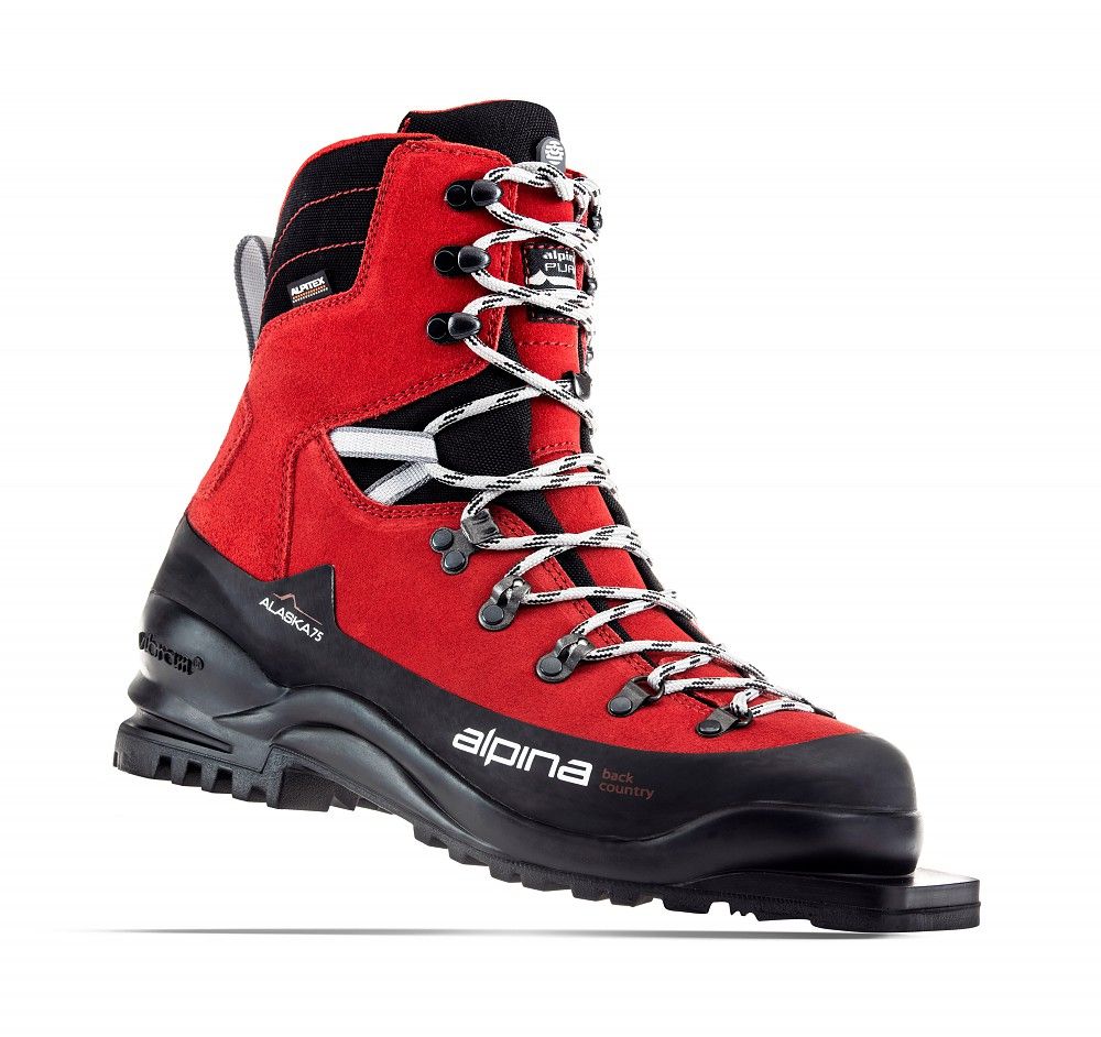 Bottes Alpina Alaska 75mm 2025 Rouge/Noir, Size: 36eu