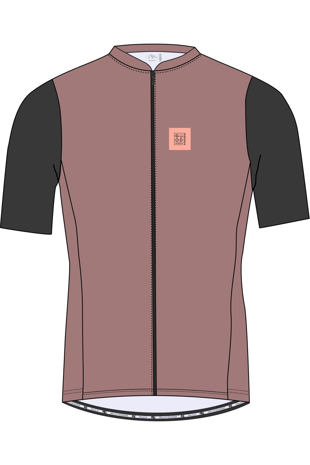 Maillot manches courtes Maloja CibraM Mauve/Noir, Size: Large