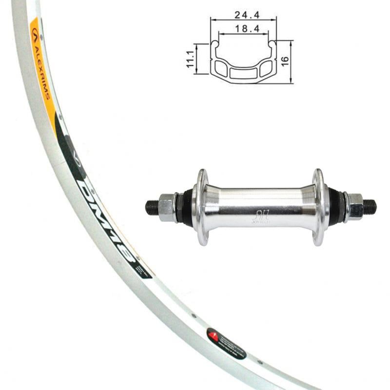 Roue avant Alex DM-18 700 à boulon Argent