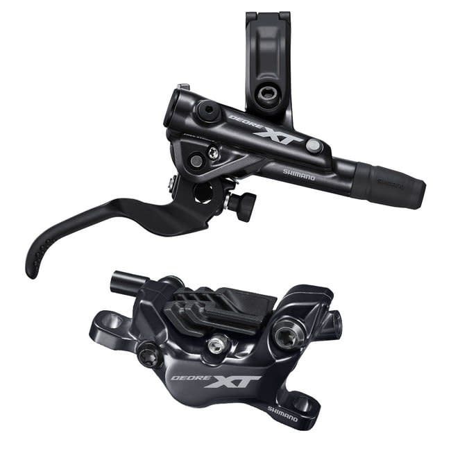 Frein à disque hydraulique arrière Shimano XT BL-M8100/BR-M8120, Post mount, Disque: Non inclus, 410g, Noir, Ensemble
