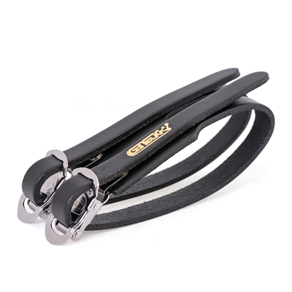 Courroie Genetic pour Cale-pied double Cuir Noir