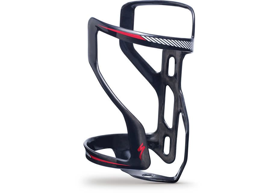 Porte-bidon Specialized Zee Cage II Carbon Gauche Carbon/Blanc/Rouge