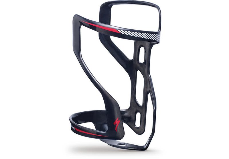 Porte-bidon Specialized Zee Cage II Carbon Gauche Carbon/Blanc/Rouge