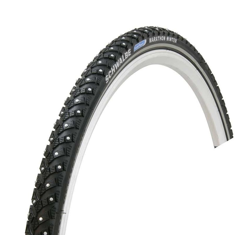 Pneu clouté Schwalbe Marathon Winter Plus 700x35c, Rigide, Tringle, Winter, SmartGuard, 67TPI, Noir