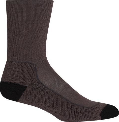 Bas Icebreaker Hike+ Merino Medium Crew Marron/Noir