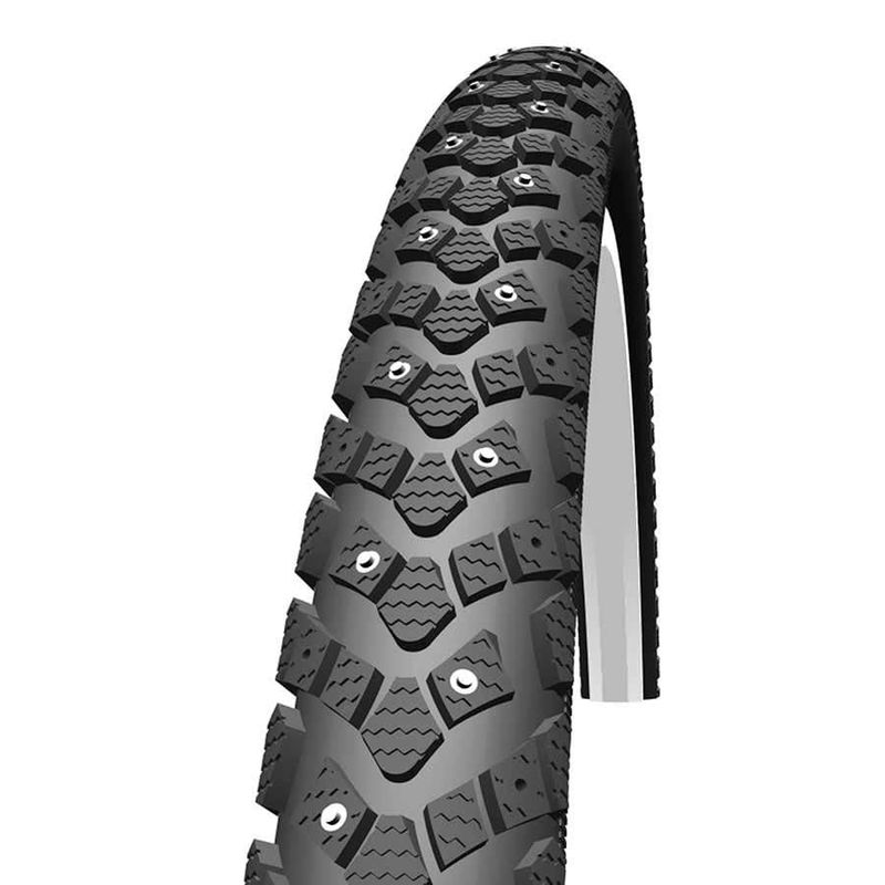 Pneu clouté Schwalbe Winter 26&#39;&#39;x1.75 Rigide Tringle KevlarGuard Reflex 50Tpi Noir