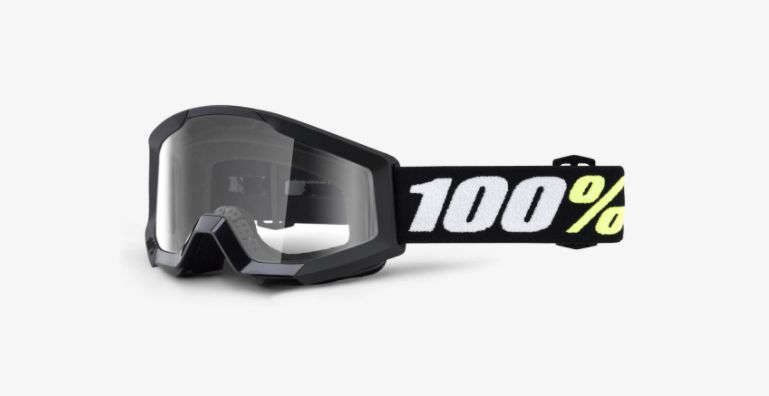 Goggle 100% Strata Mini Noir - Lentille Claire
