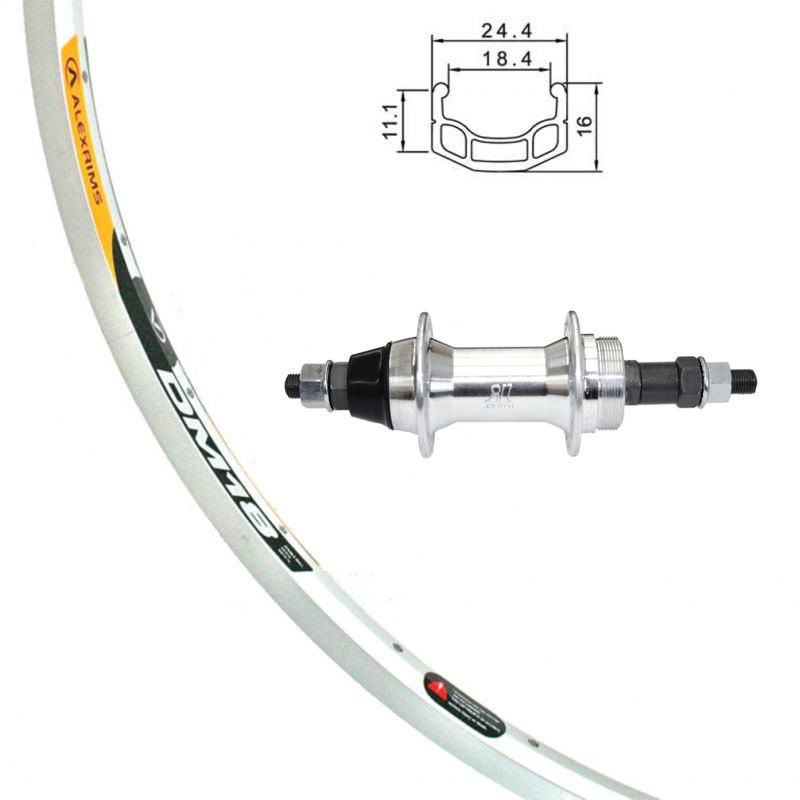Roue arrière Alex Rims 700c DM-18 36T Alliage Roue-libre/Ecrou Argent