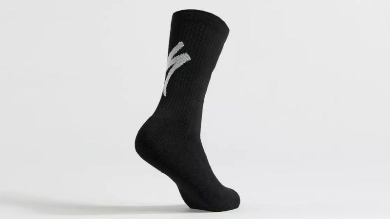 Bas Specialized Logo Techno MTB Tall Noir/Blanc