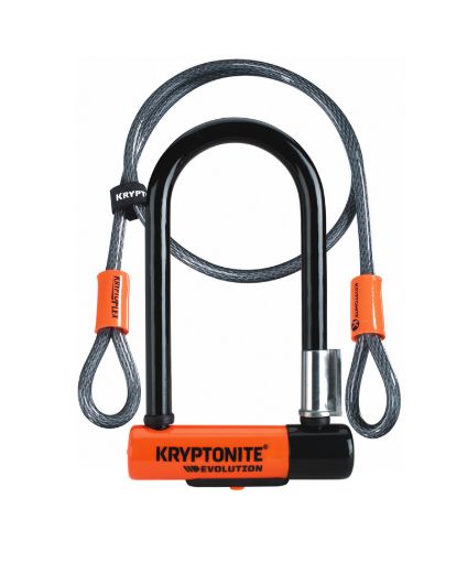Cadenas en U Kryptonite Evolution Mini-7 avec 4&#39;&#39; Cable Flex