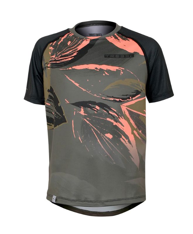 Maillot manches courtes Trees Mountain Roots Jr Olive/Noir