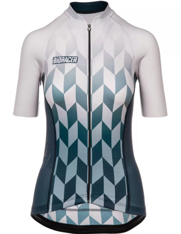 Maillot manches courtes Bioracer Vesper Femme Arlequin/Marin