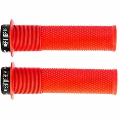Poignées DMR Deathgrip FLANGED Mince Rouge