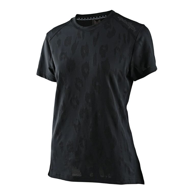 Maillot manches courtes Troy Lee Designs Lilium Femme Jacquard Noir
