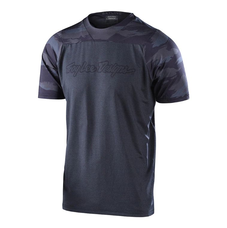 Maillot manches courtes Troy Lee Designs Skyline Signature Noir/Noir Camo