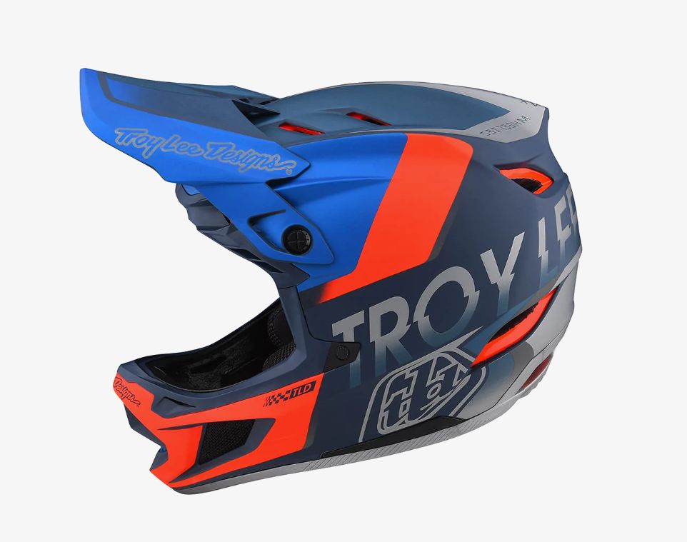 Casque Troy Lee Designs D4 Composite Mips Qualifier Bleu/Rouge