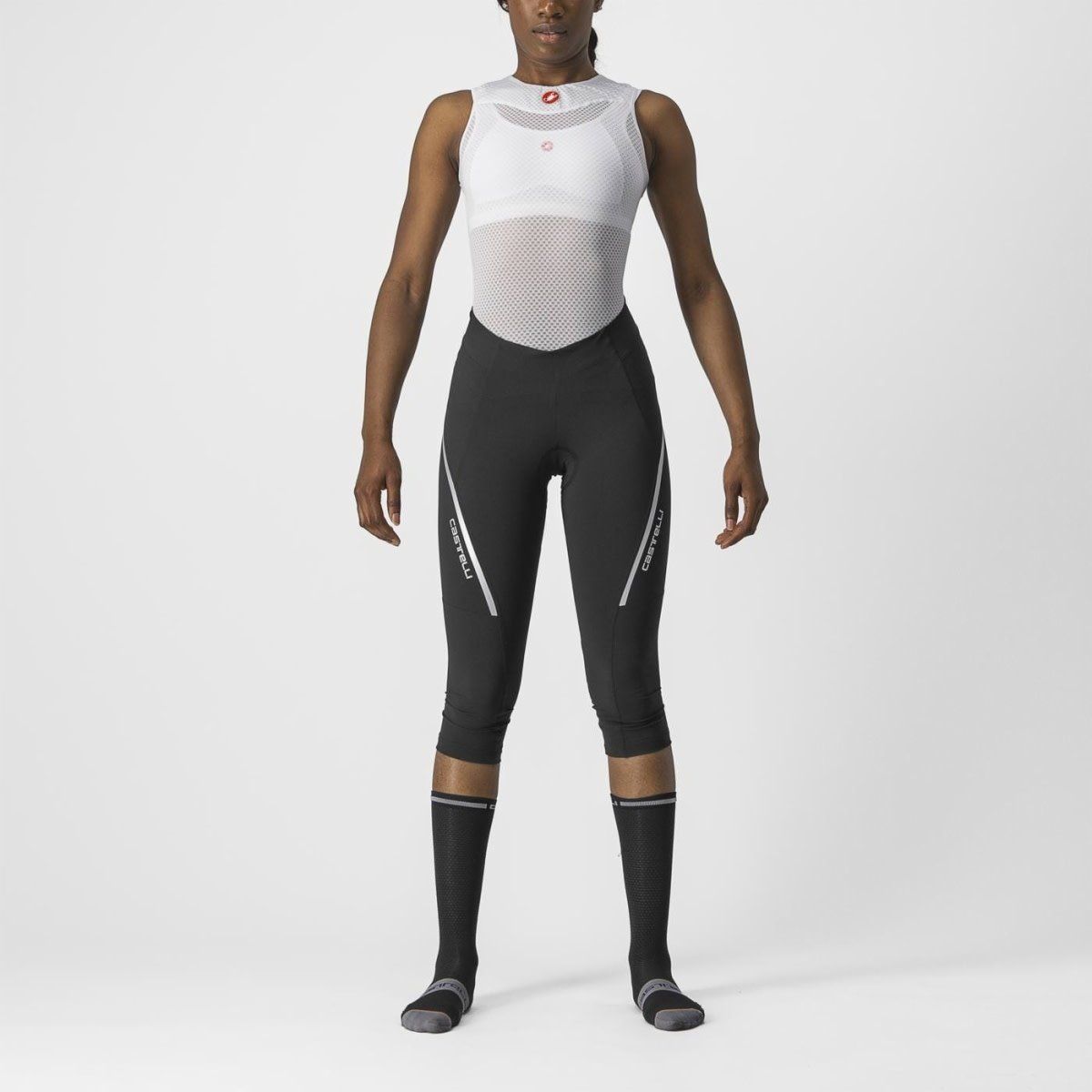 Cuissard 3/4 Castelli Velocissima 3 Femme Noir/Argent