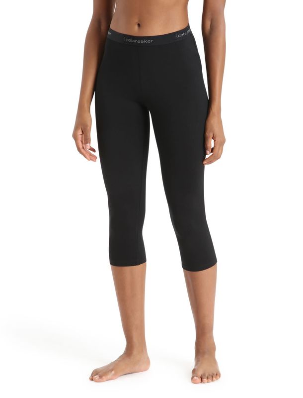 Collant 3/4 Icebreaker 200 Oasis Merino Femme Noir