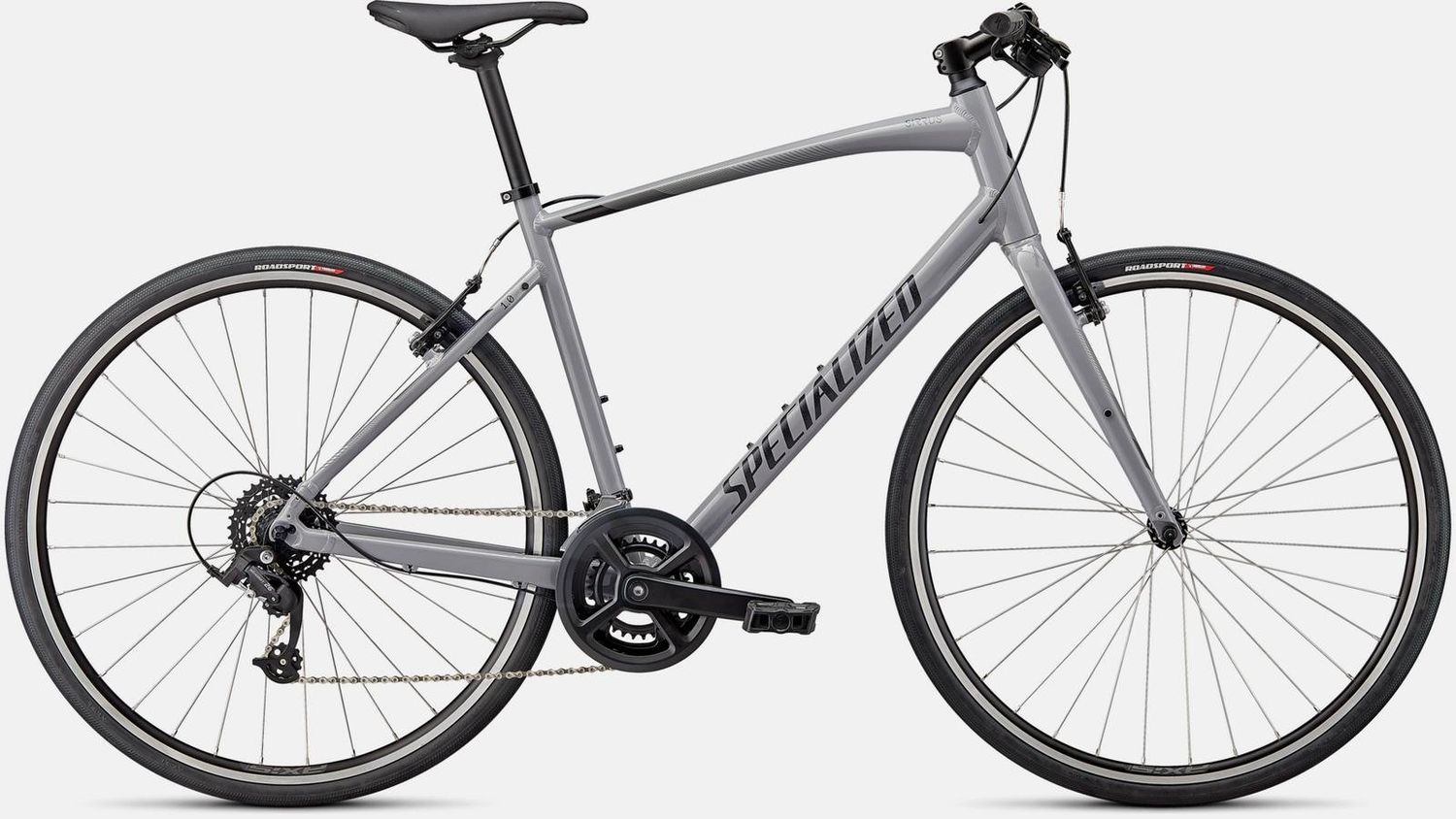 Vélo Specialized Sirrus 1.0 Gris/Fumée/Noir Réfléchissant