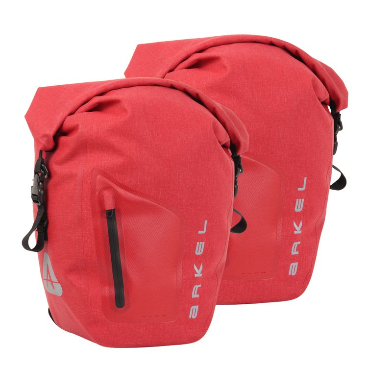 Sacoches imperméables avant/arrière Arkel Orca 12.5L (Paire) Rouge