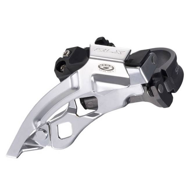 Dérailleur avant Shimano SLX, FD-M660-E, E type (bb plate), top swing, dual-pull, 3x9 vit.