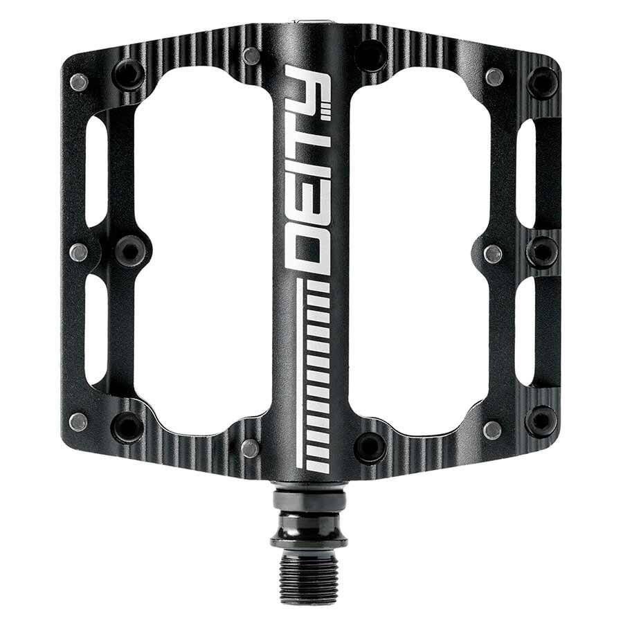 Pédales plateformes Deity Black Kat Alu, Axe: Cr-Mo, 9/16&#39;&#39;, Noir