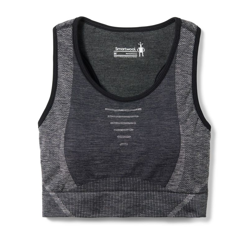 Brassière de sport Smartwool Intraknit Noir/Gris