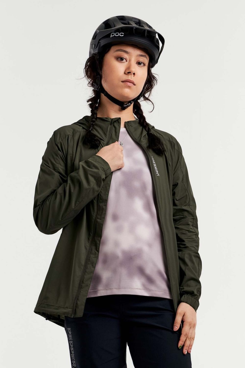 Coupe-vent Peppermint MTB Femme Vert Épicéa