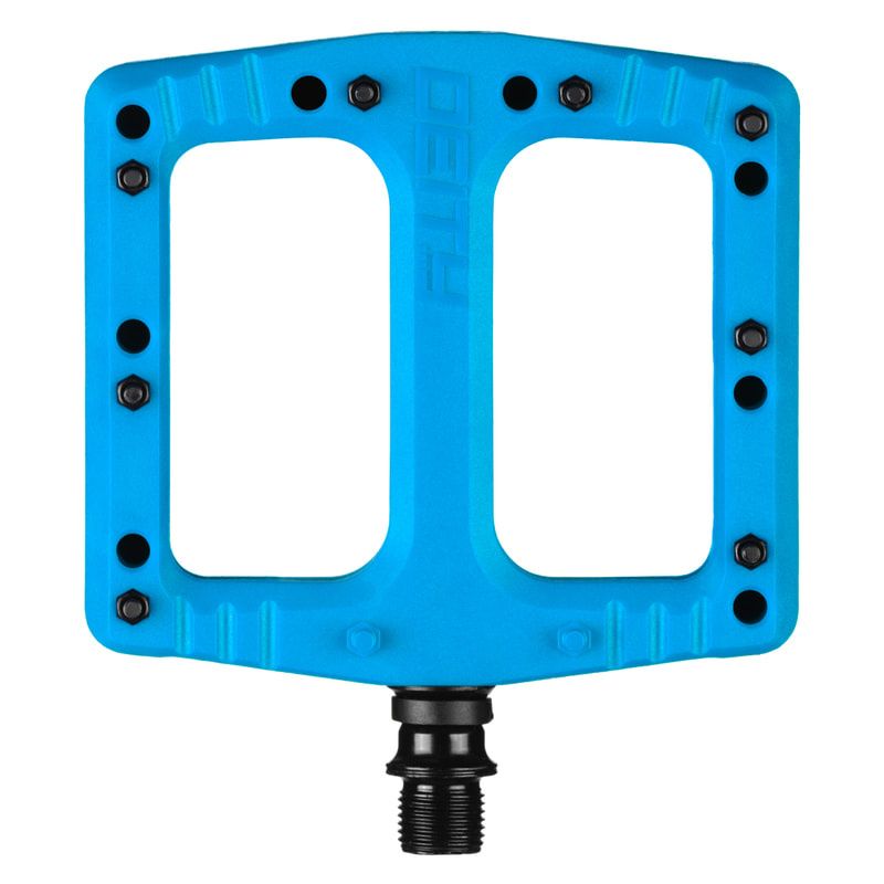 Pédales plateformes Deity Deftrap, Corps: Nylon, Axe: Cr-Mo, Bleu