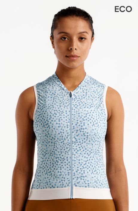 Maillot sans manches Peppermint Signature Femme Bleu Mer à Points