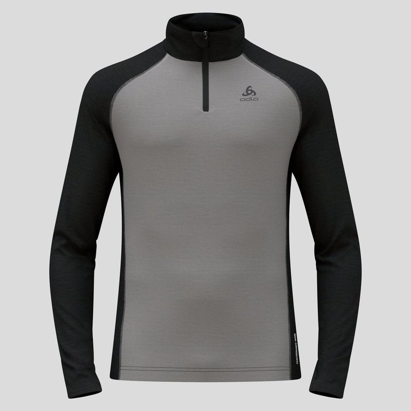 Sous-vêtement manches longues Odlo Performance 150 Demi-Zip Gris