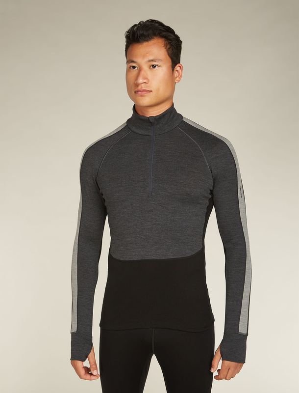 Sous-vêtement manches longues 1/2 zip Icebreaker ZoneKnit™ 260 Merino Noir