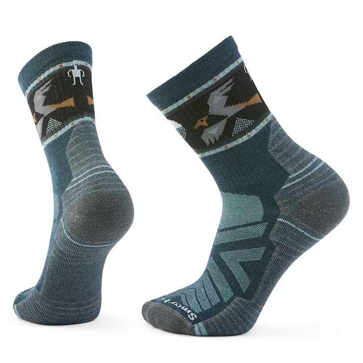 Bas Smartwool Hike Light Cushion Soaring Print Mid Bleu 
