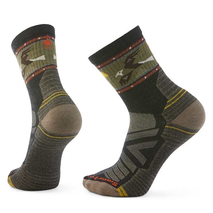 Bas Smartwool Hike Light Cushion Soaring Print Mid Charbon