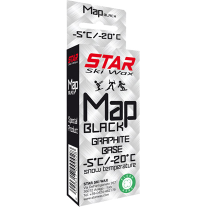 Fart de glisse Star Map Black Fluor Free Graphite Base Paraffin -5/-20C 60g